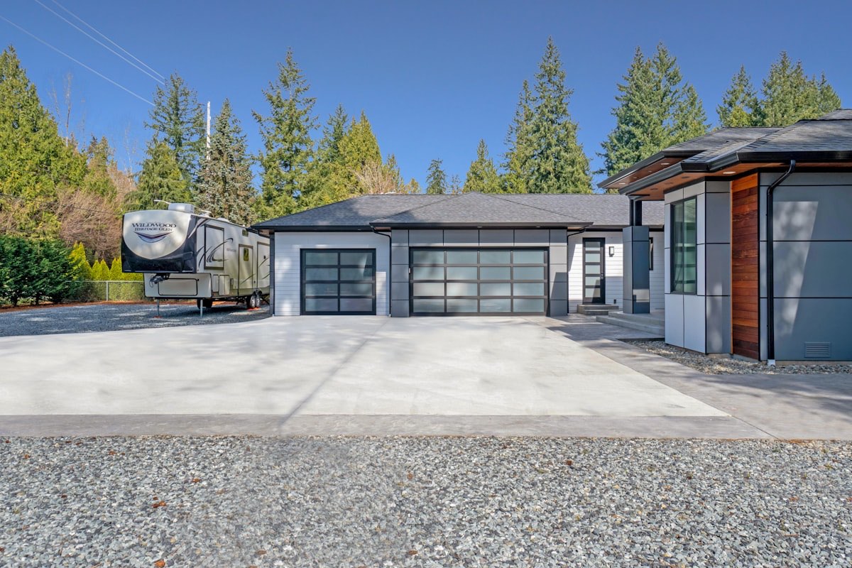 Modern Sydney home with twin residential garage doors