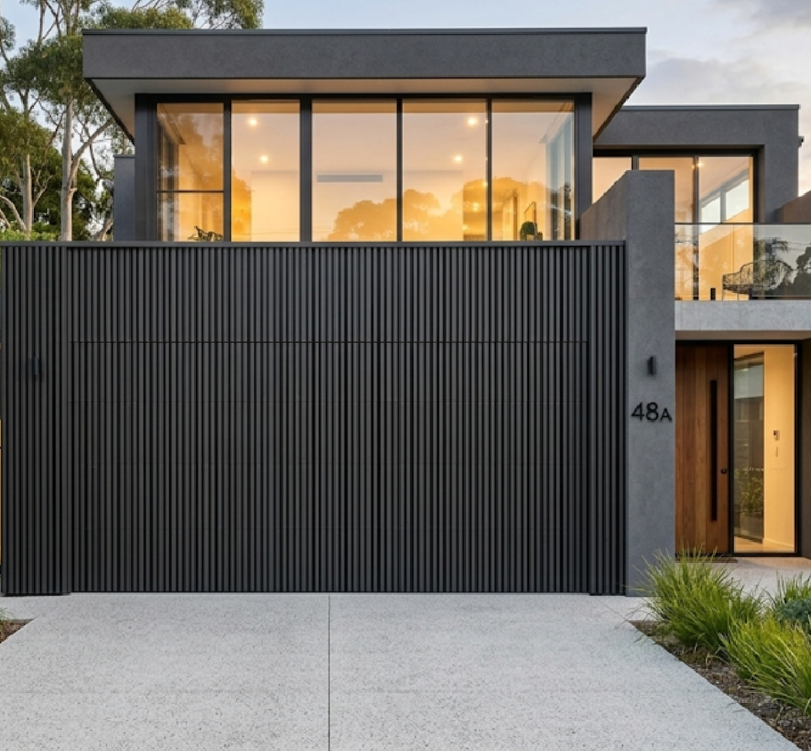 Batten style garage door