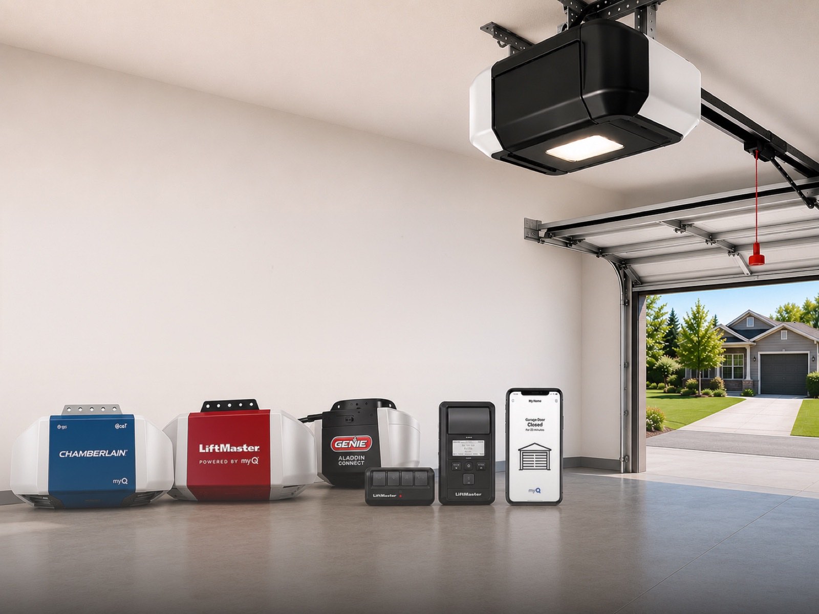 Garage door opener motor installed in a Sydney garage